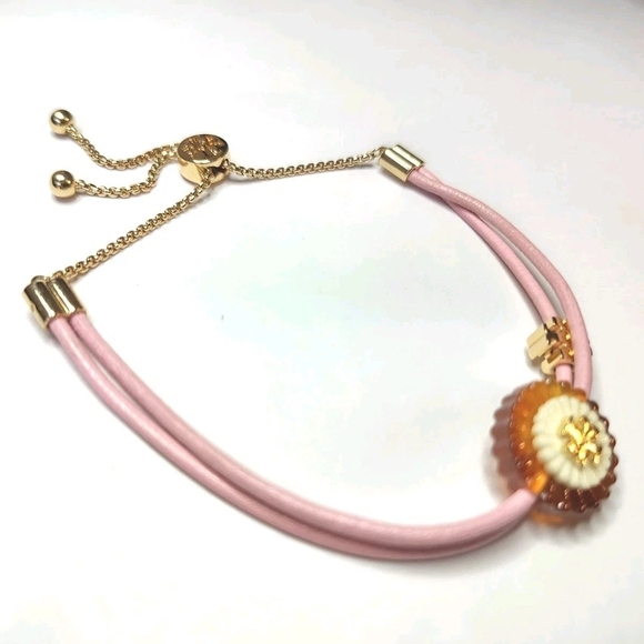 Tory Burch Pink and Gold Bracelet with Cream Accent - Picture 3 of 4